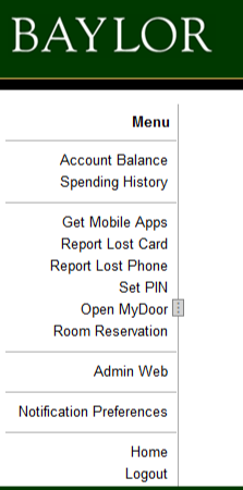 First image of team room reservation process showing menu options which include "Room Reservation"