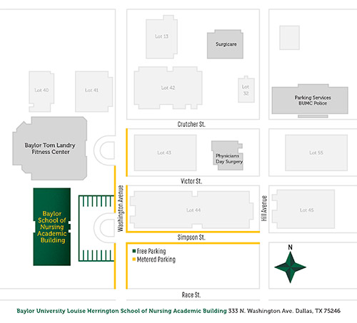 DEMBA Campus Parking Map