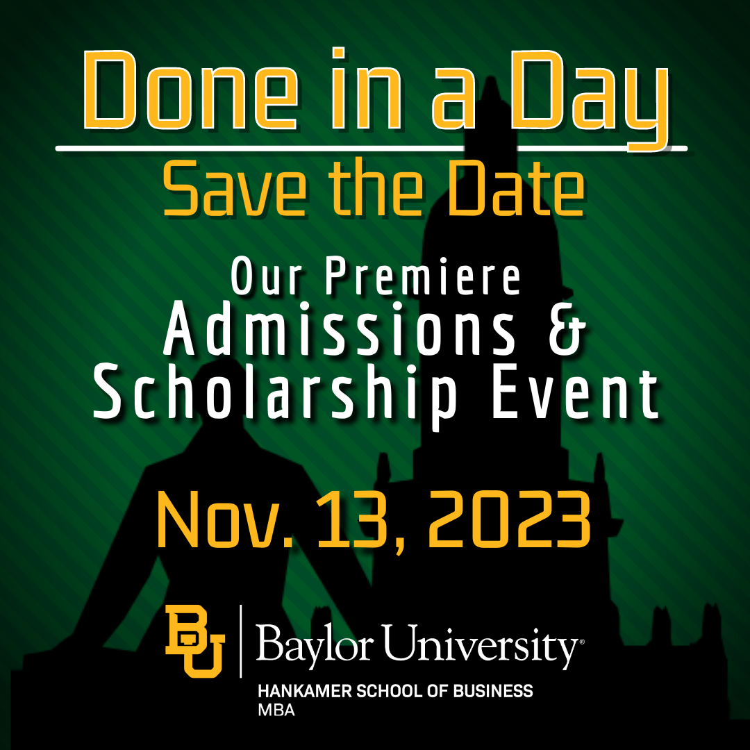 Done in a Day: Save the Date - Our premiere admissions and scholarship event - Nov. 13, 2023
