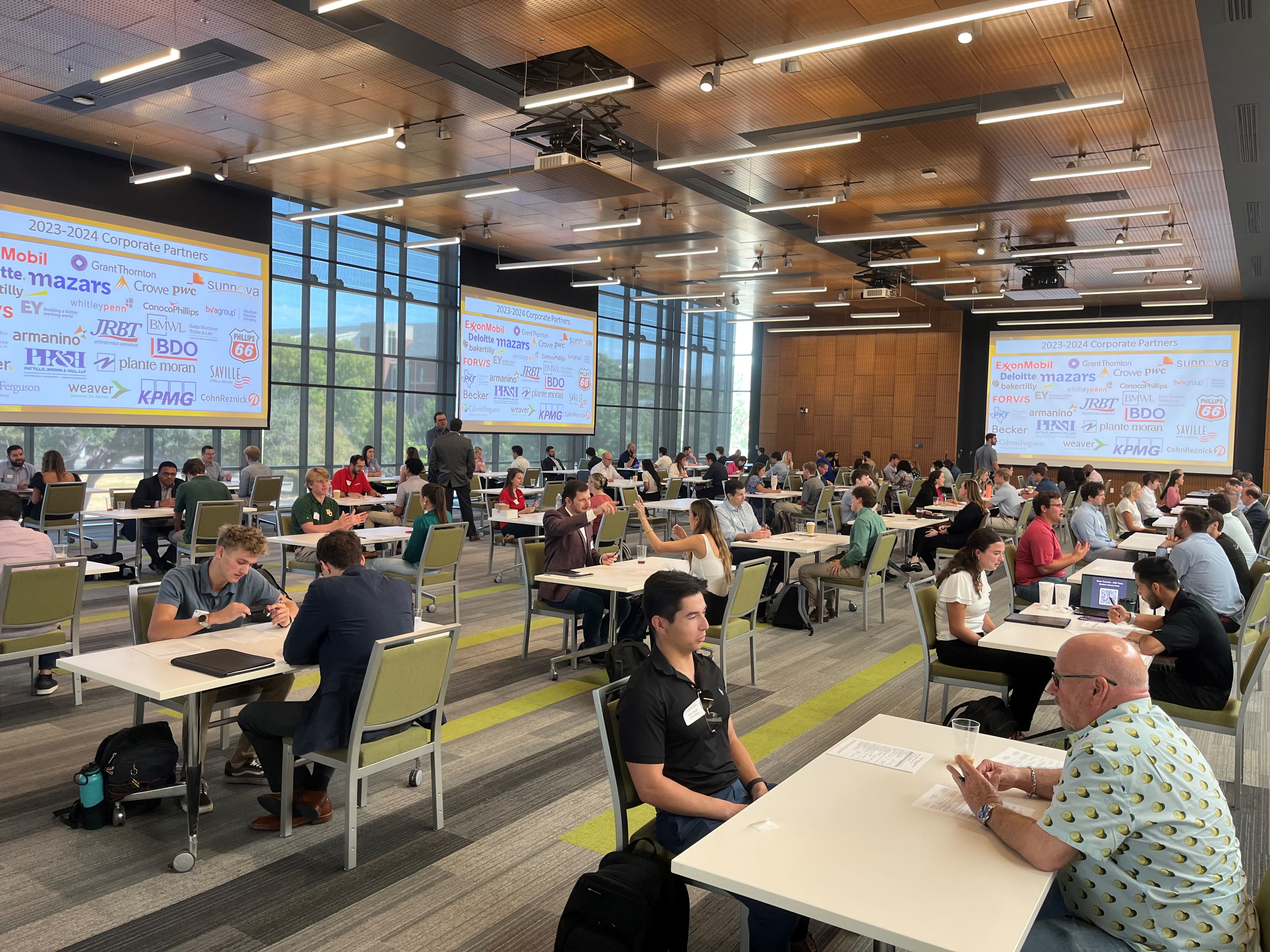 Students and mentors at the Resume Workshop event