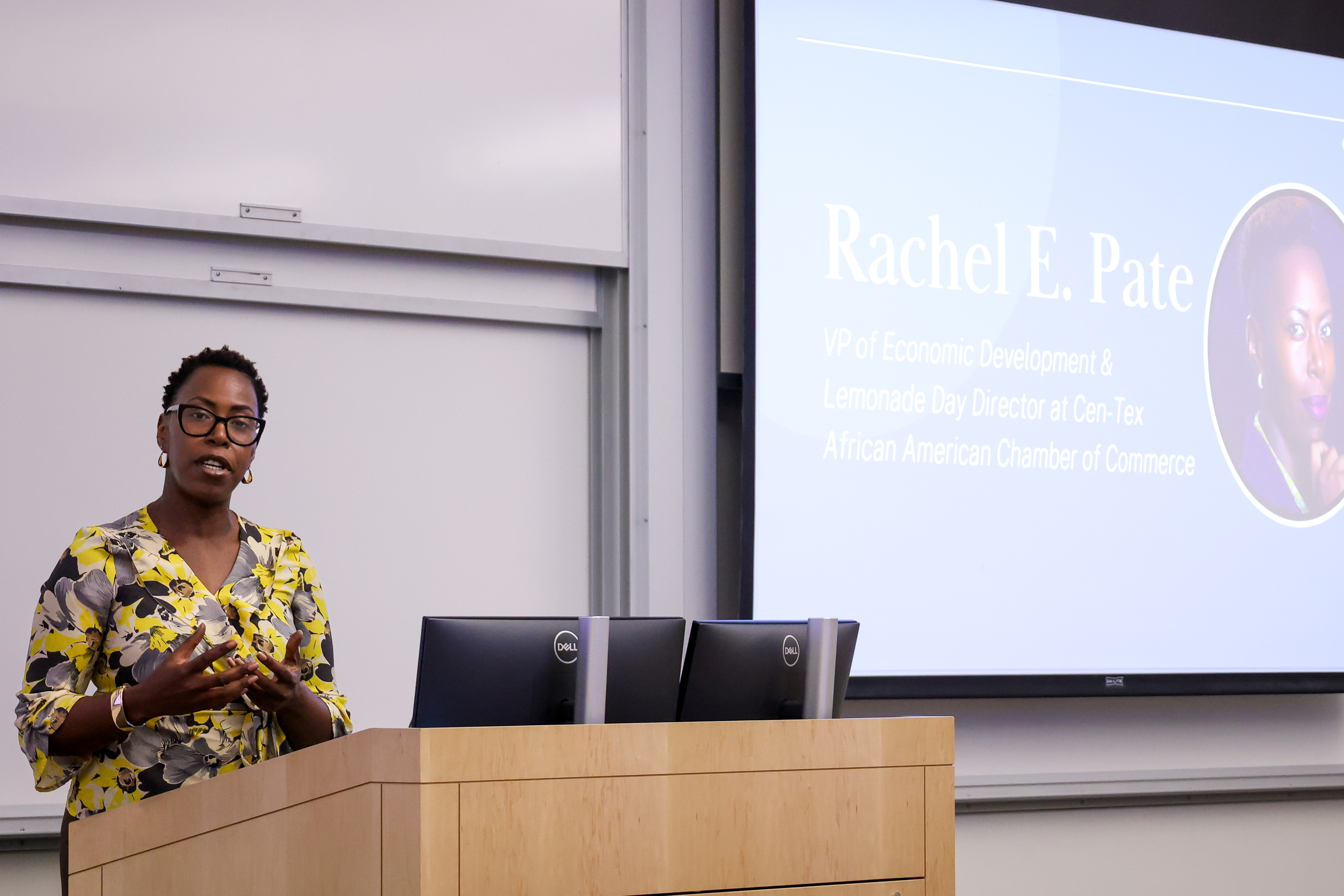 Rachel Pate speaking at 2025 Robbins Speaker Series