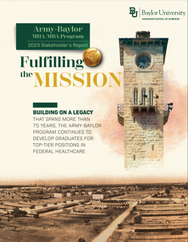2023 Army-Baylor Annual Report cover titled "Fulfilling the Mission"
