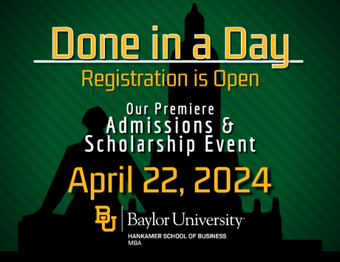 Done in a Day: Save the Date - Our premiere admissions and scholarship event - Feb. 5, 2024