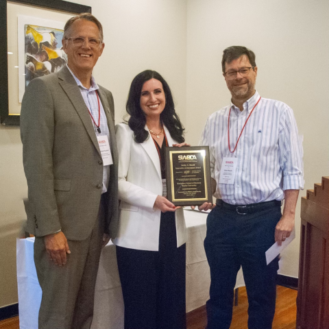 Mitch Neubert and Laura Lalani with SWBDA 2025 Award