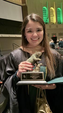 Jasmine Eckert with award