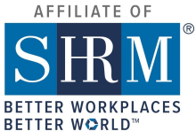 SHRM Logo - says "Affiliate of SHRM - Better Workplaces, Better World"