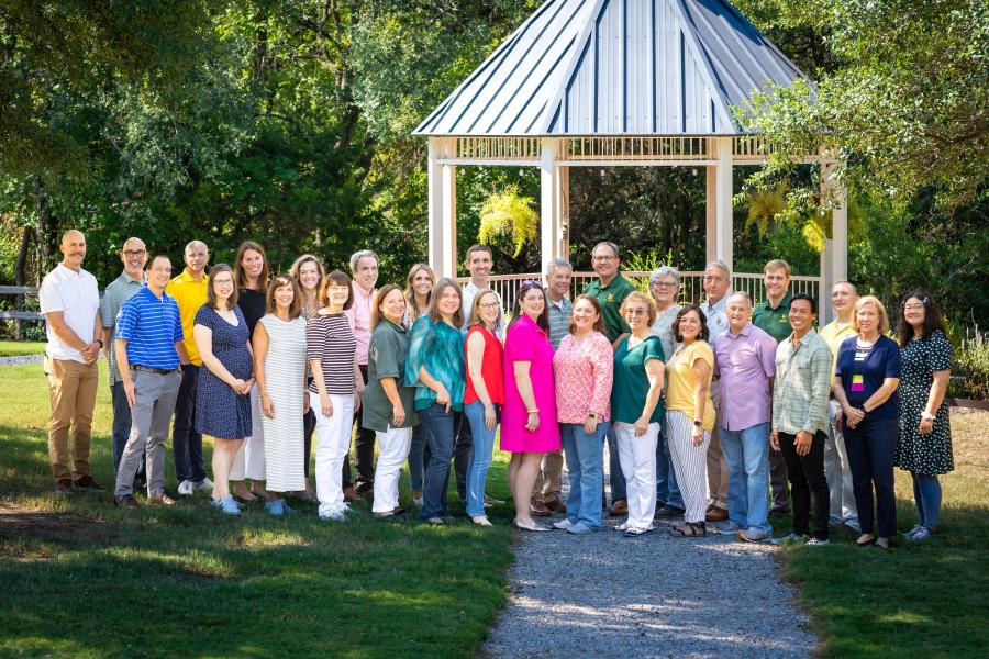 2024-2025 Accounting Faculty and Staff outside by a gondola